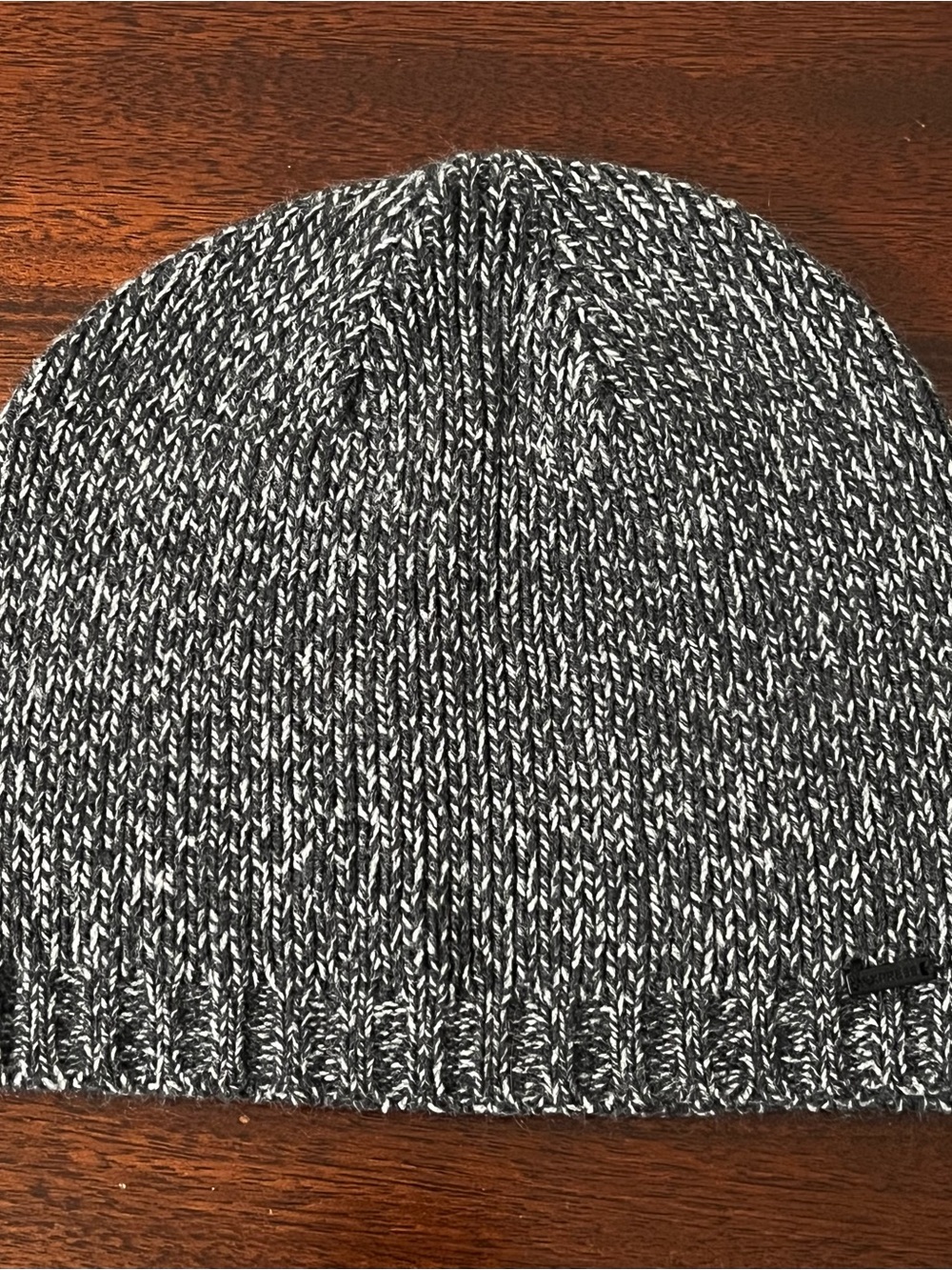 Express Men's Black & White Marled Knit Beanie